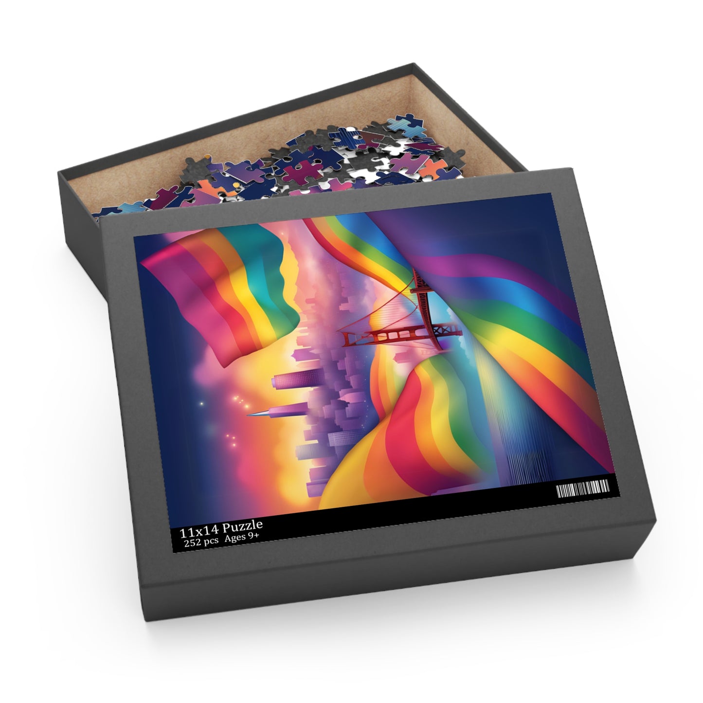 Cali SF Pride Rainbow golden gate bridge puzzle home decor happy pride