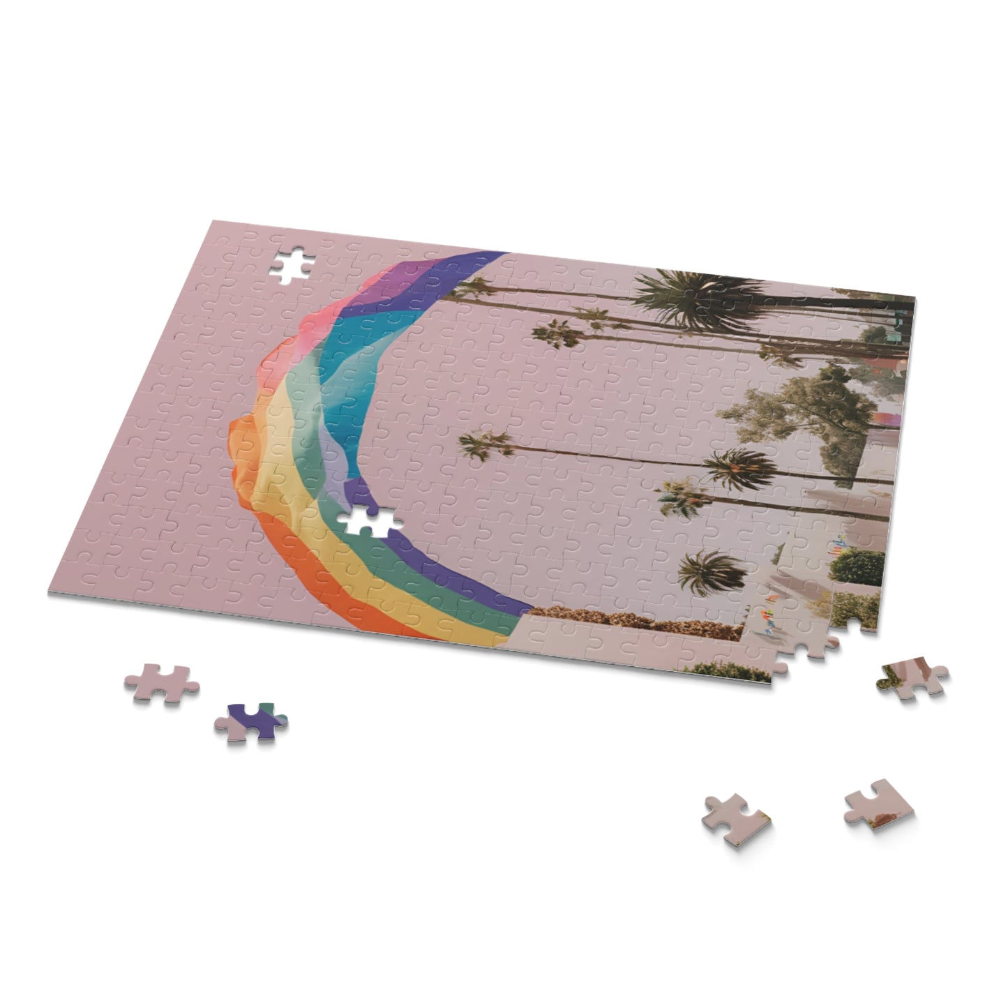 Pride California rainbow puzzle home decor lgntq
