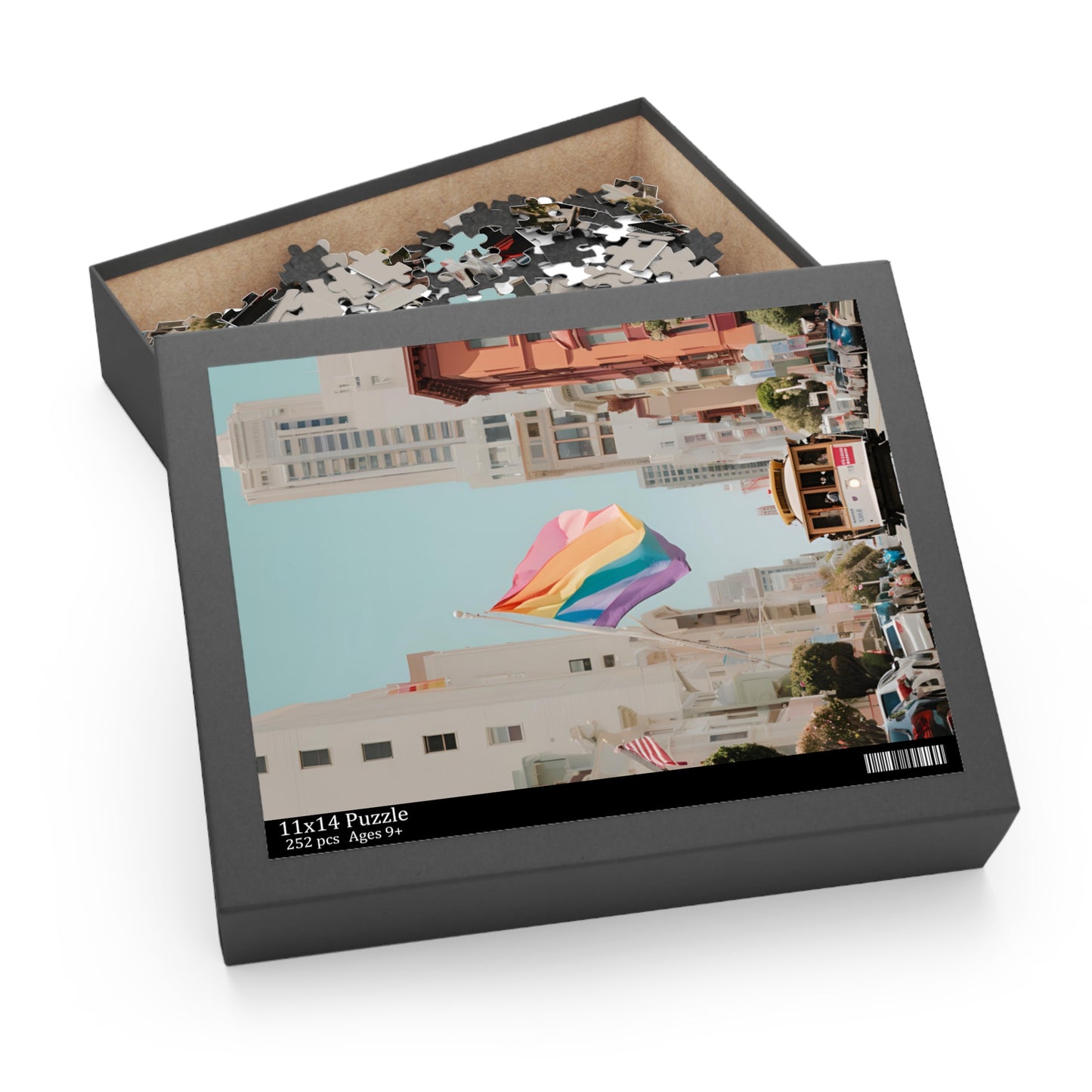 SF Pride Puzzle Rainbow Flag Trolley Celebrate Pride Home Decor LGBTQ