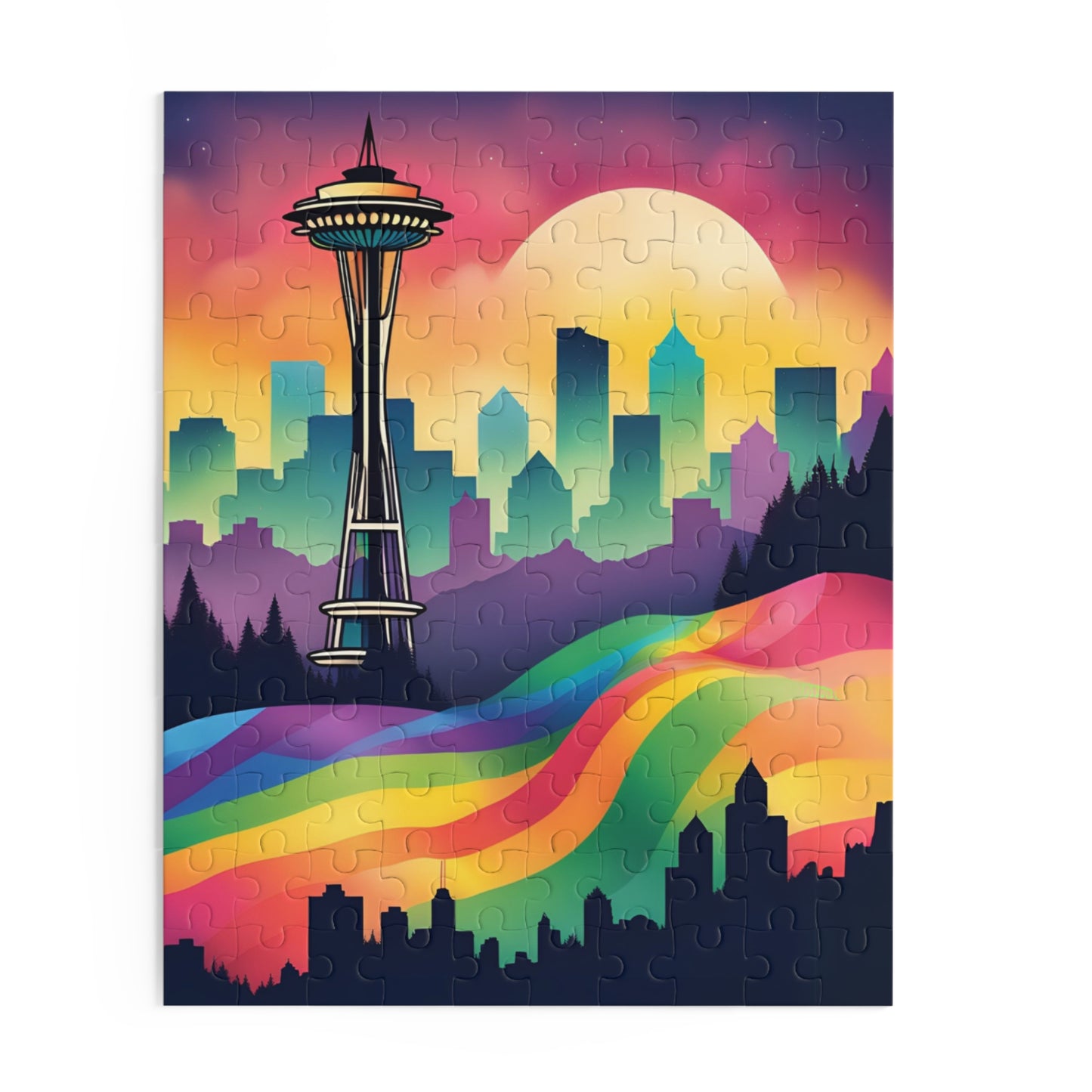 Rainbow Pride Puzzle Seattle Dreamy Home Decor LGBTQ Gifts