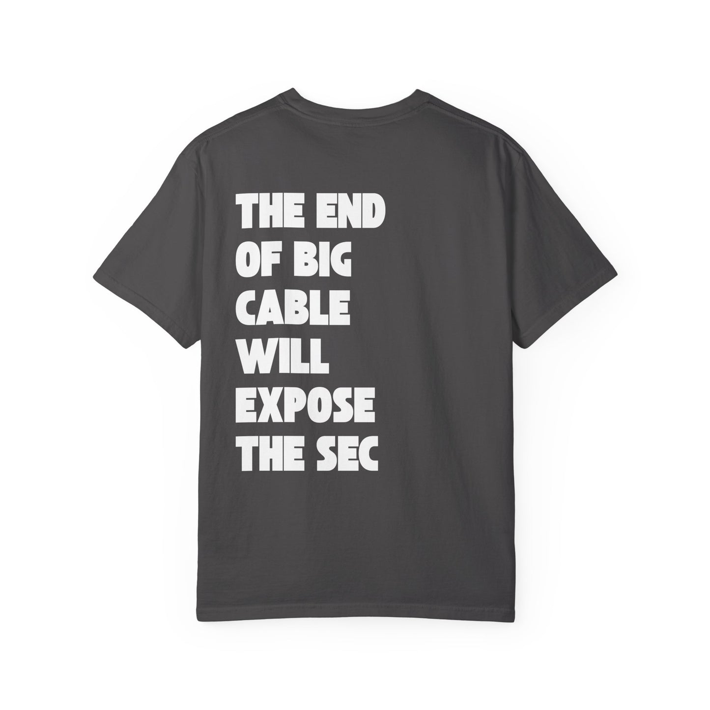 Heather gray tee with black hot take graphics, styled for college football fans with strong opinions.