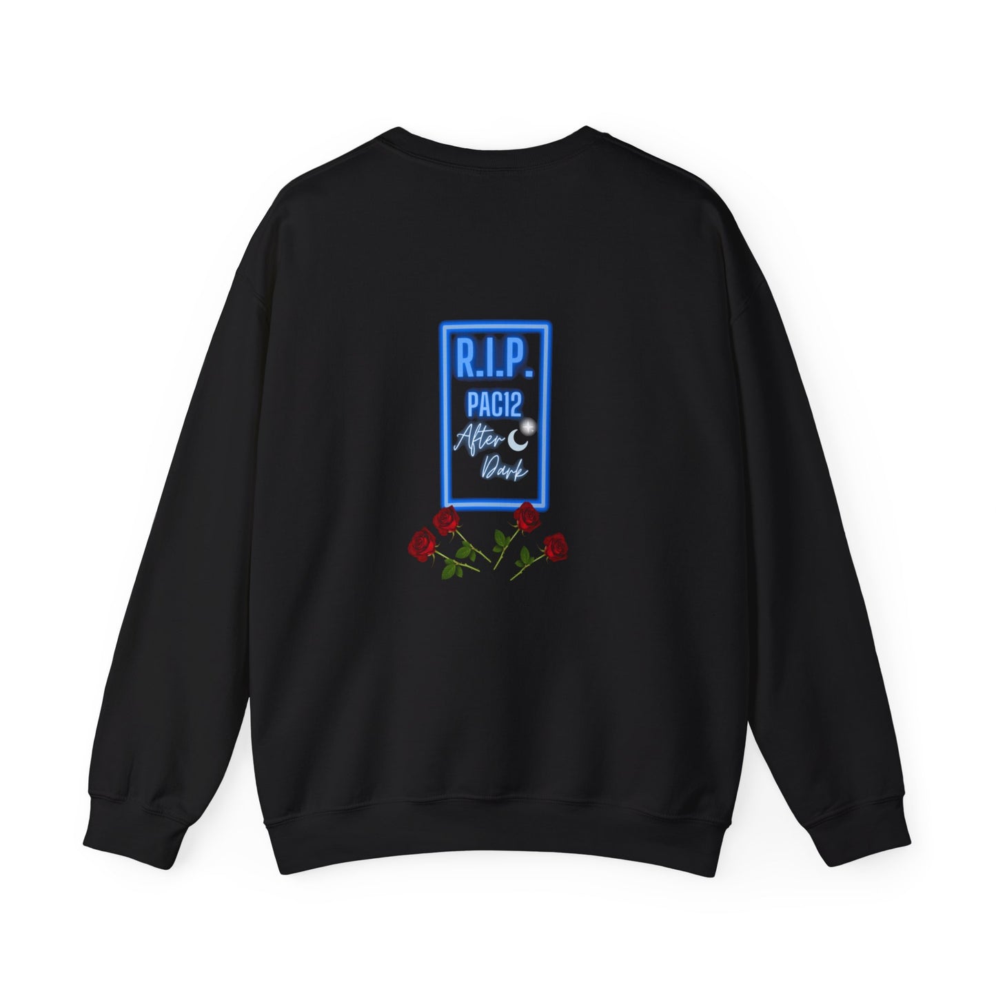 Back view of the OG Pac-12 Legacy Crewneck showcasing a classic tribute to Pac-12 athletics and sports history