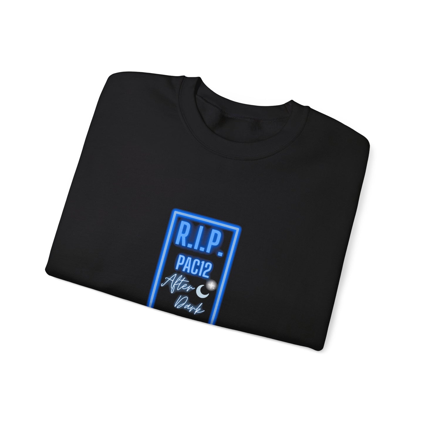 Flat-lay image of the OG Pac-12 Legacy Crewneck Sweatshirt highlighting soft fleece fabric and premium print honoring the Conference of Champions.