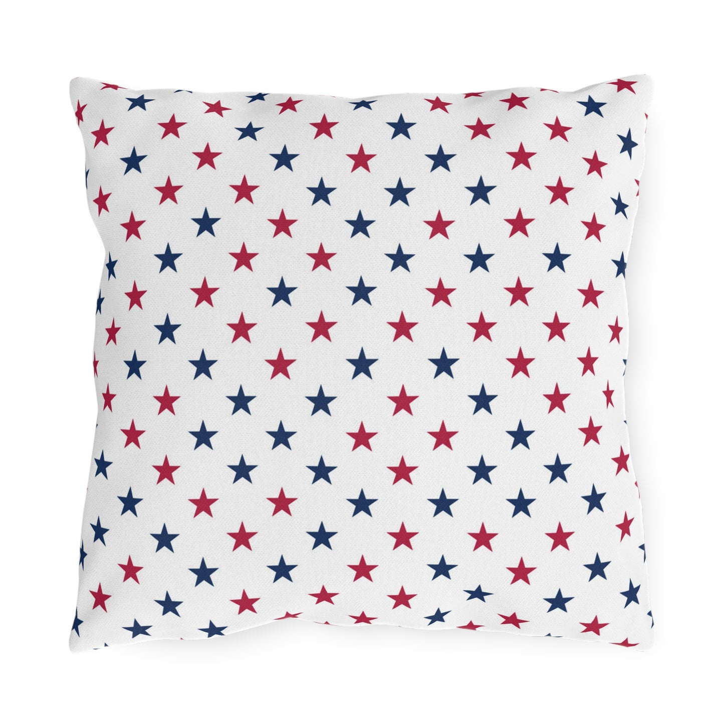 Bold Fourth of July pillow with a striking red, white, and blue star design—perfect for adding festive flair to any space