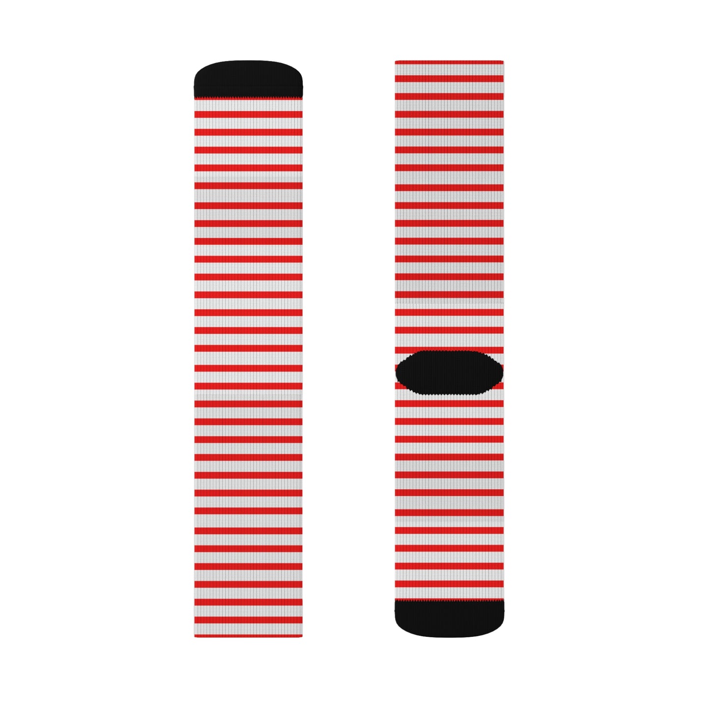 Trendy patriotic socks with bold red stripes—festive, cozy, and ideal for celebrating American pride.