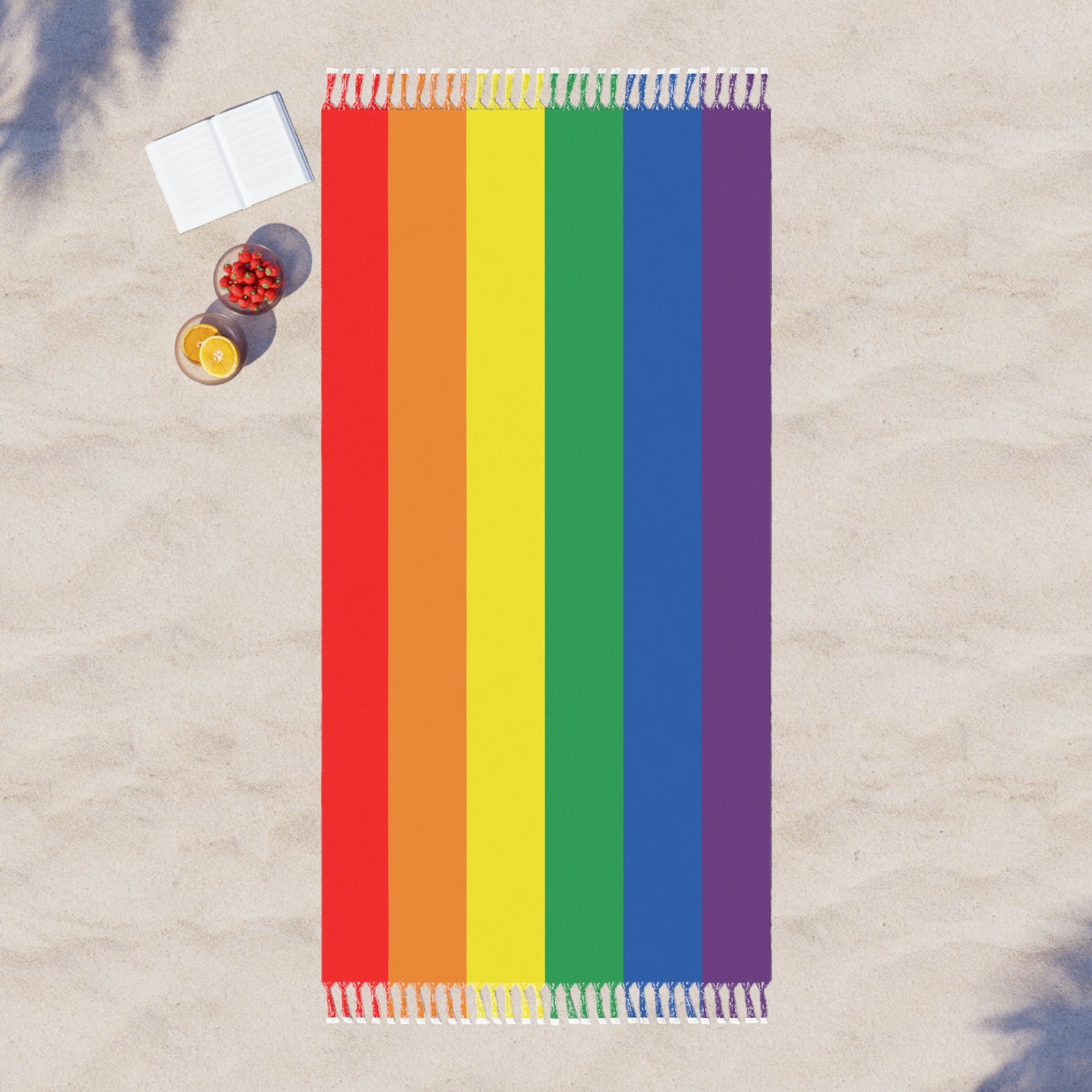 Rainbow Pride Boho Beach Cloth LGBTQ Pride Rainbow Beach Blanket Gay Pride Picnic Blanket Rainbow Striped Beach Blanket Lesbian Pride Blanket Rainbow Stripes
