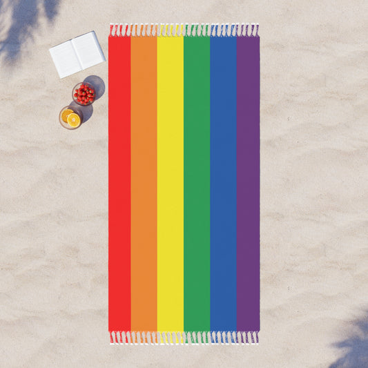 Rainbow Pride Boho Beach Cloth LGBTQ Pride Rainbow Beach Blanket Gay Pride Picnic Blanket Rainbow Striped Beach Blanket Lesbian Pride Blanket Rainbow Stripes
