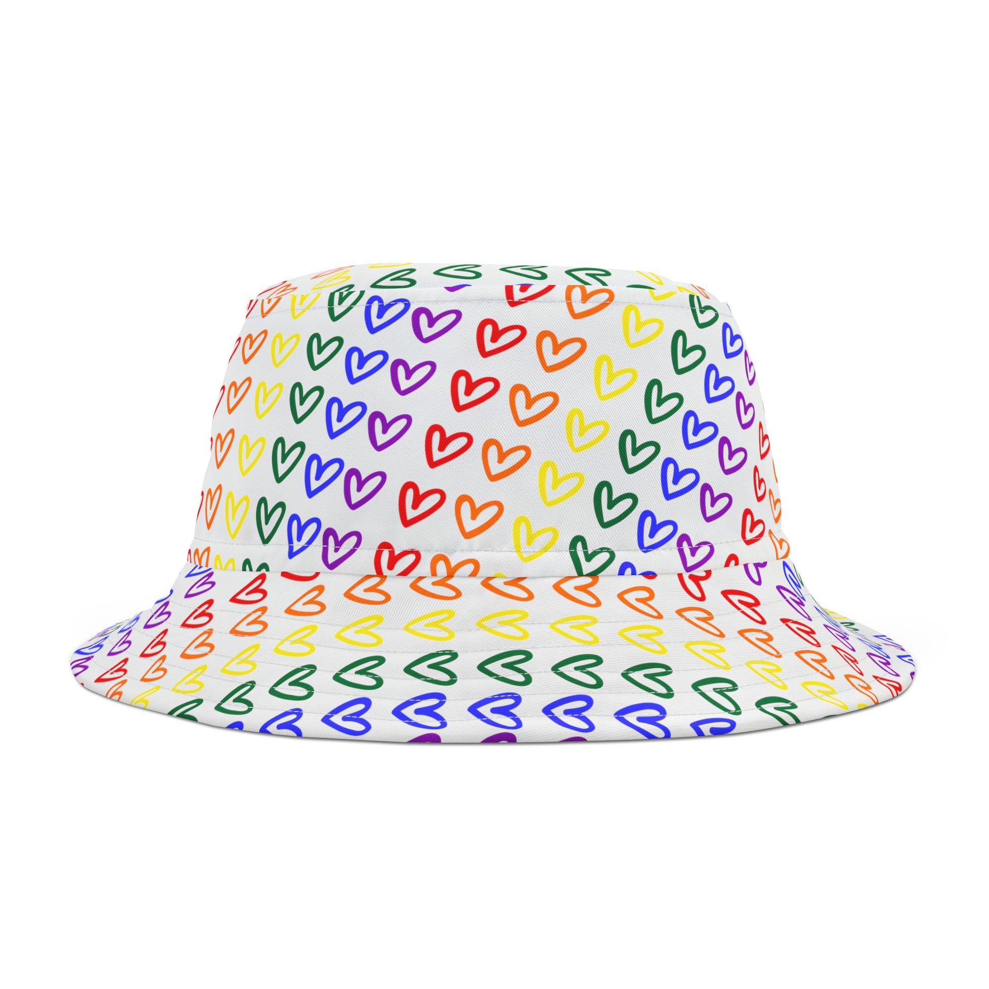 Rainbow Hearts Pride Bucket Hat LGBTQ Pride Rainbow Hearts Hat Bucket Pride Bucket Hat Hearts Rainbow Lesbian Pride Bucket Hat Rainbow Hearts Gay Pride Bucket Hat