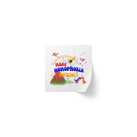 LGBTQ+ Pride Sticker Rolls – Bold & Colorful “Make Homophobia Extinct” Designs