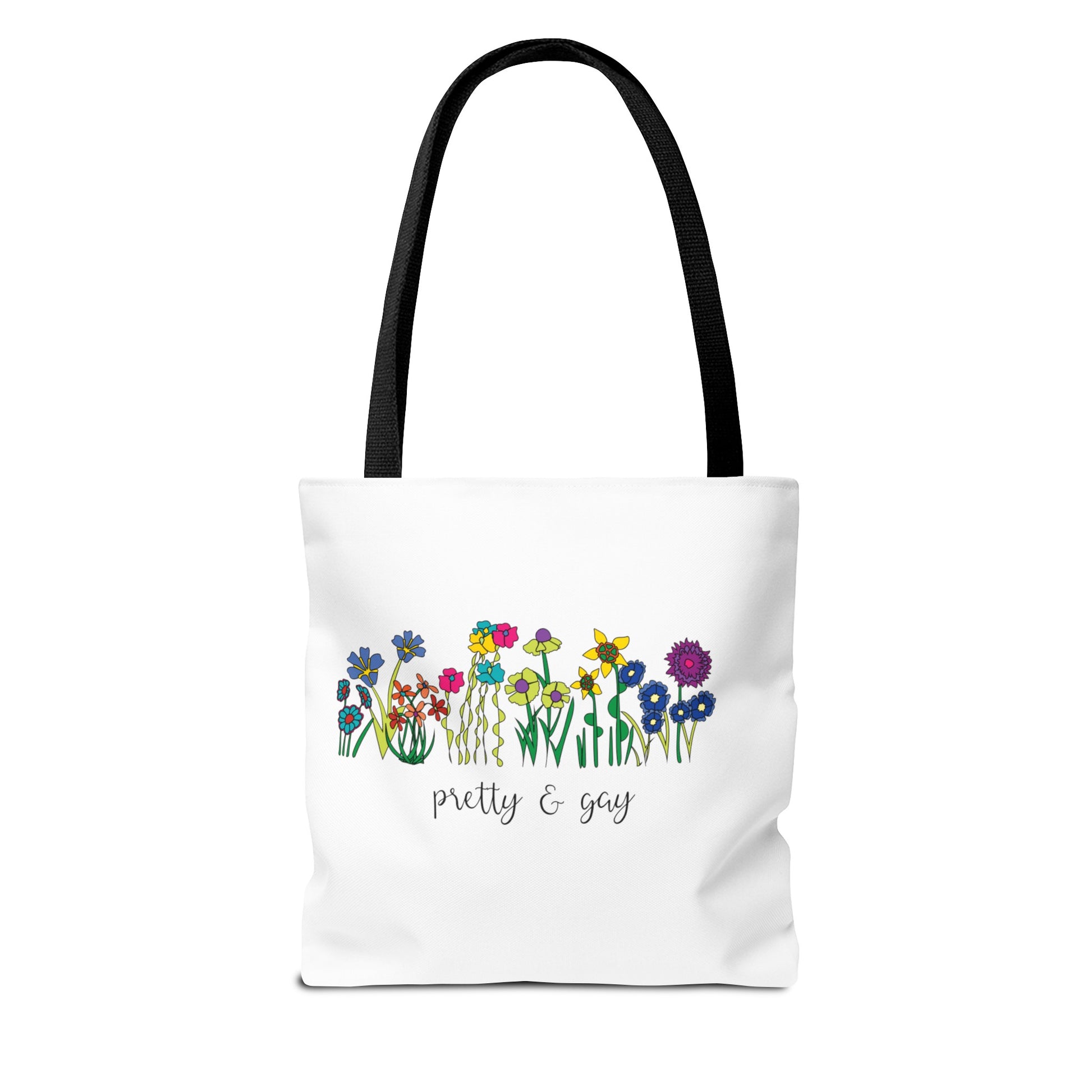 Pretty and gay tote bag LGBTQ Pride Floral Tote Bag Floral Bag Pretty and Gay Bag Grocery Bag Gay Pride Pretty and Gay Lesbian Pride Tote Bag Floral