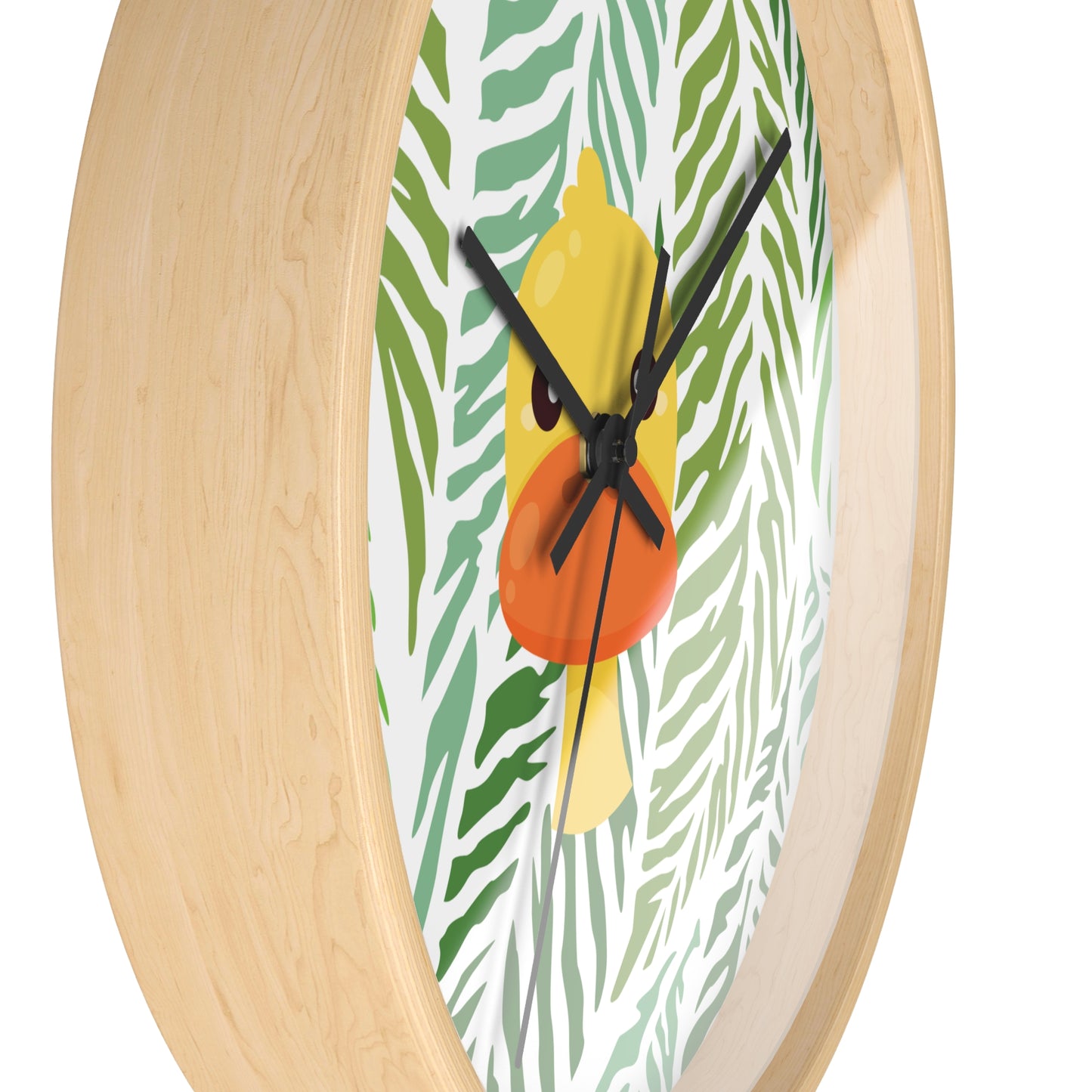 Maximalist Jungle Duck Wall Clock – Bold, Botanical Timepiece for Dorms & Home Offices