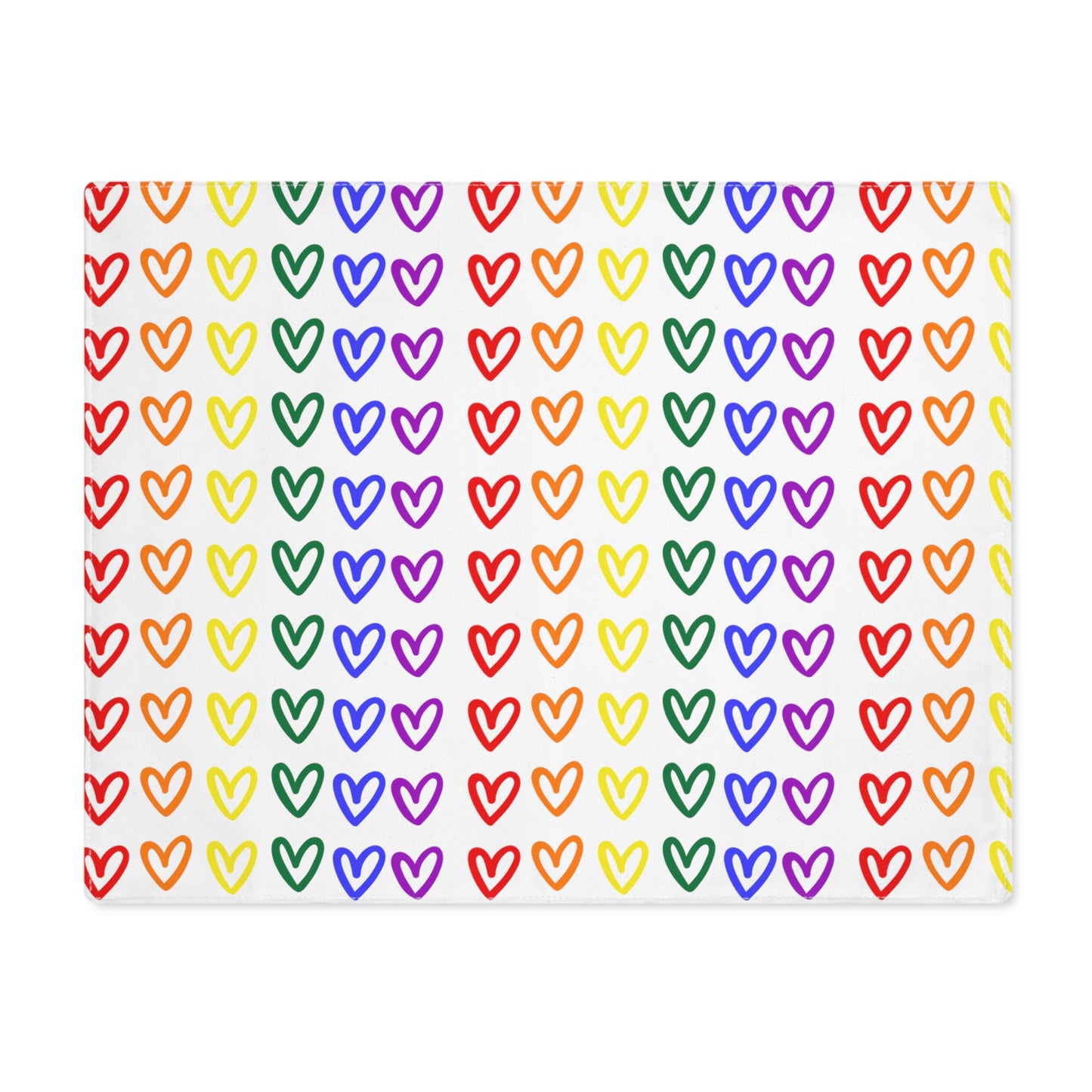 Rainbow Hearts Placemats Kitchen Decor LGBTQ Pride Home Decor Rainbow Hearts Placemats Kitchen Decor Gay Pride Party Essentials Rainbow Hearts Decor
