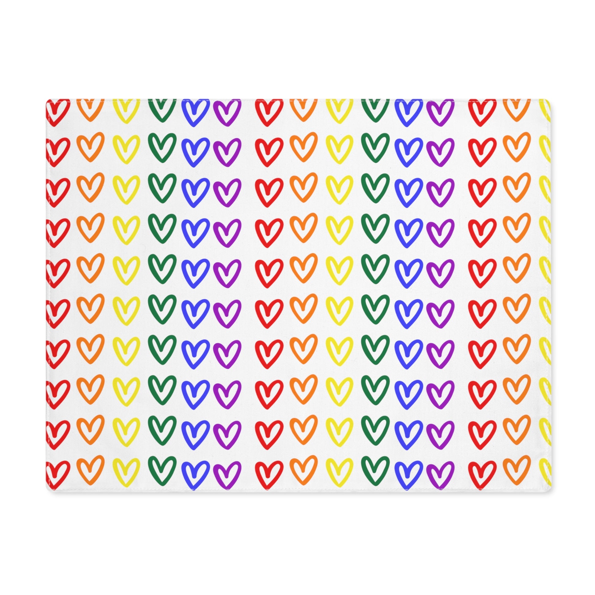 Rainbow Hearts Placemats Kitchen Decor LGBTQ Pride Home Decor Rainbow Hearts Placemats Kitchen Decor Gay Pride Party Essentials Rainbow Hearts Decor
