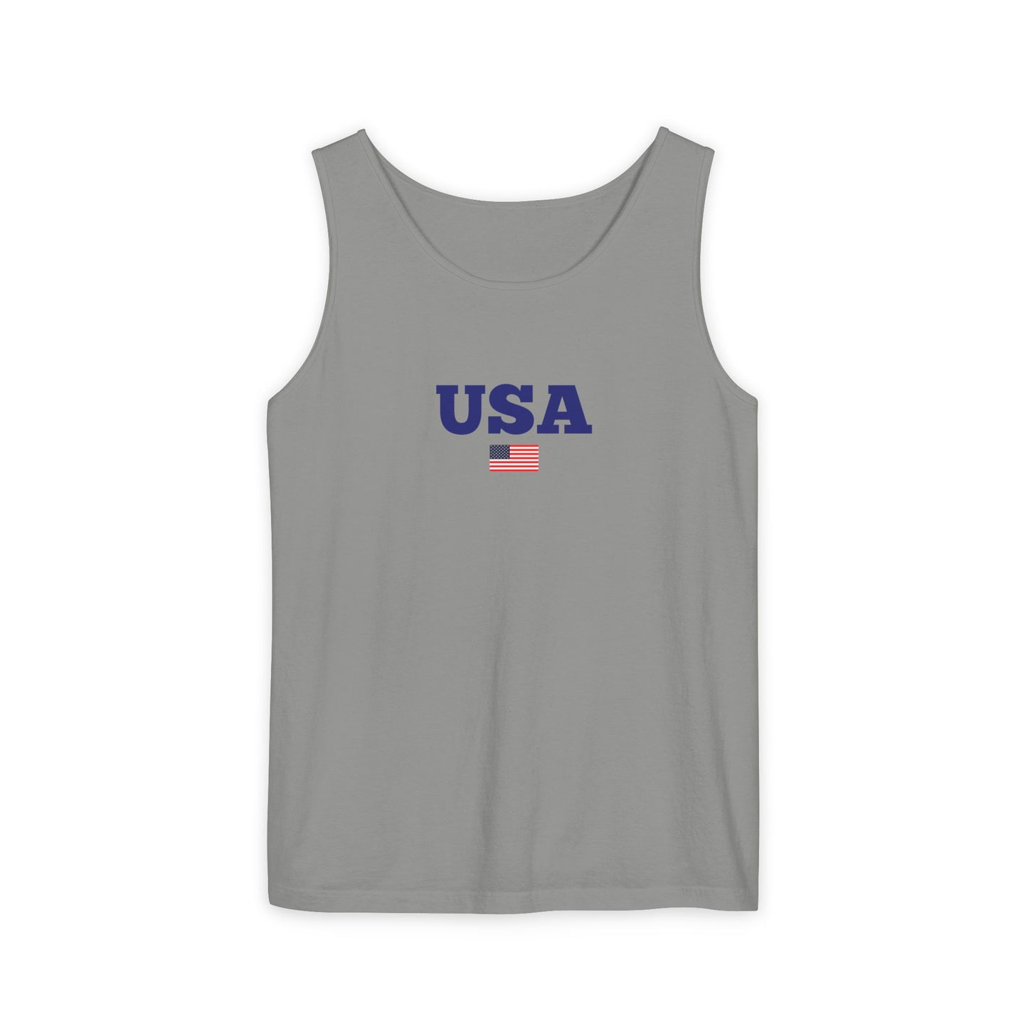 USA Garment-Dyed Unisex Tank Top - Perfect for Summer Celebrations Fourth of July