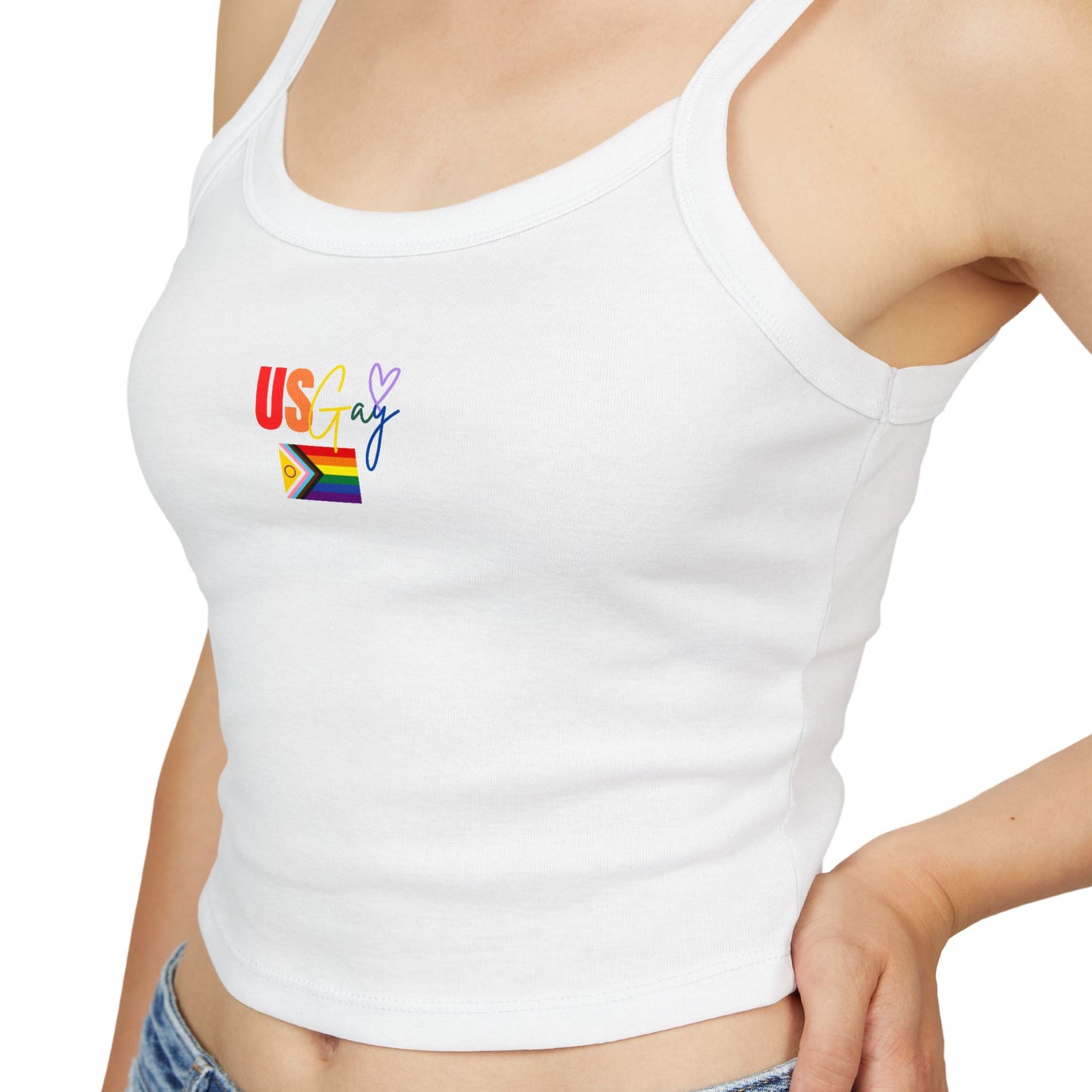 Bold & Brazen Pride Spaghetti Strap Tank – LGBTQ+ Festival Fashion, Colorful & Playful Summer Style