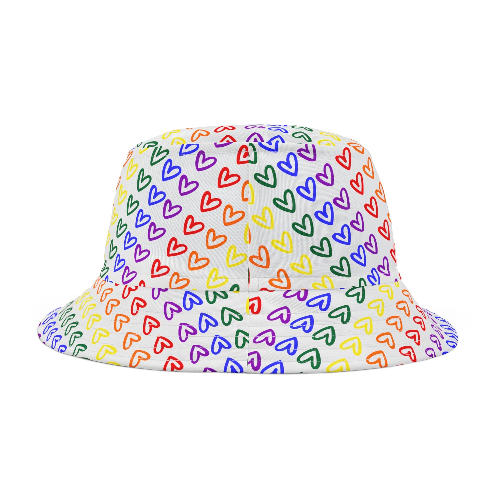 Rainbow Hearts Pride Bucket Hat LGBTQ Pride Rainbow Hearts Hat Bucket Pride Bucket Hat Hearts Rainbow Lesbian Pride Bucket Hat Rainbow Hearts Gay Pride Bucket Hat