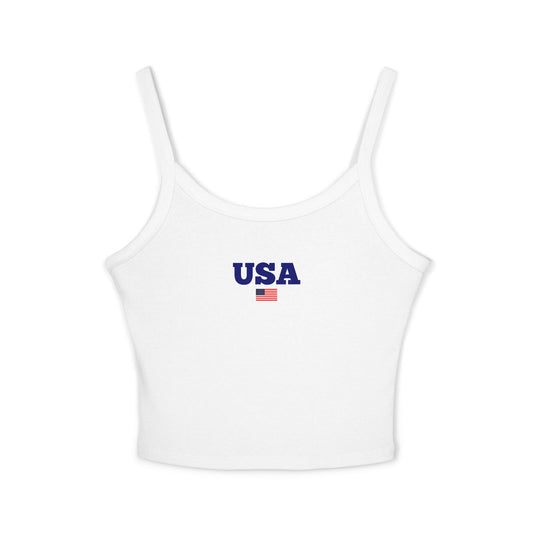 Patriotic USA Women's Spaghetti Strap Tank Top - Fourth of July Tank