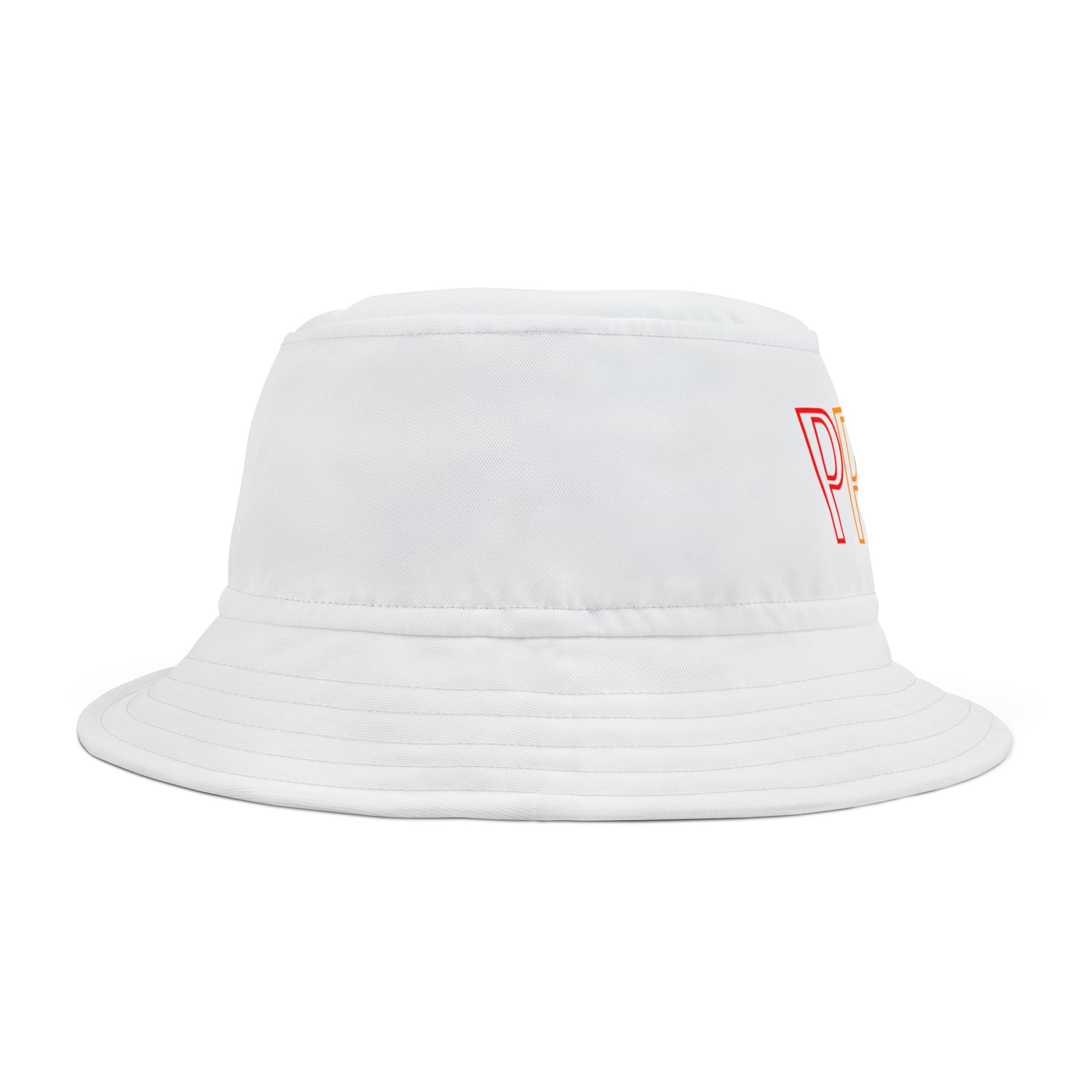 Pride Rainbow White Bucket Hat LGBTQ Pride Rainbow Hat Bucket Cute Pride Lesbian Rainbow Bucket Hat Celebrate Pride LGBTQ Bucket Hat Rainbow