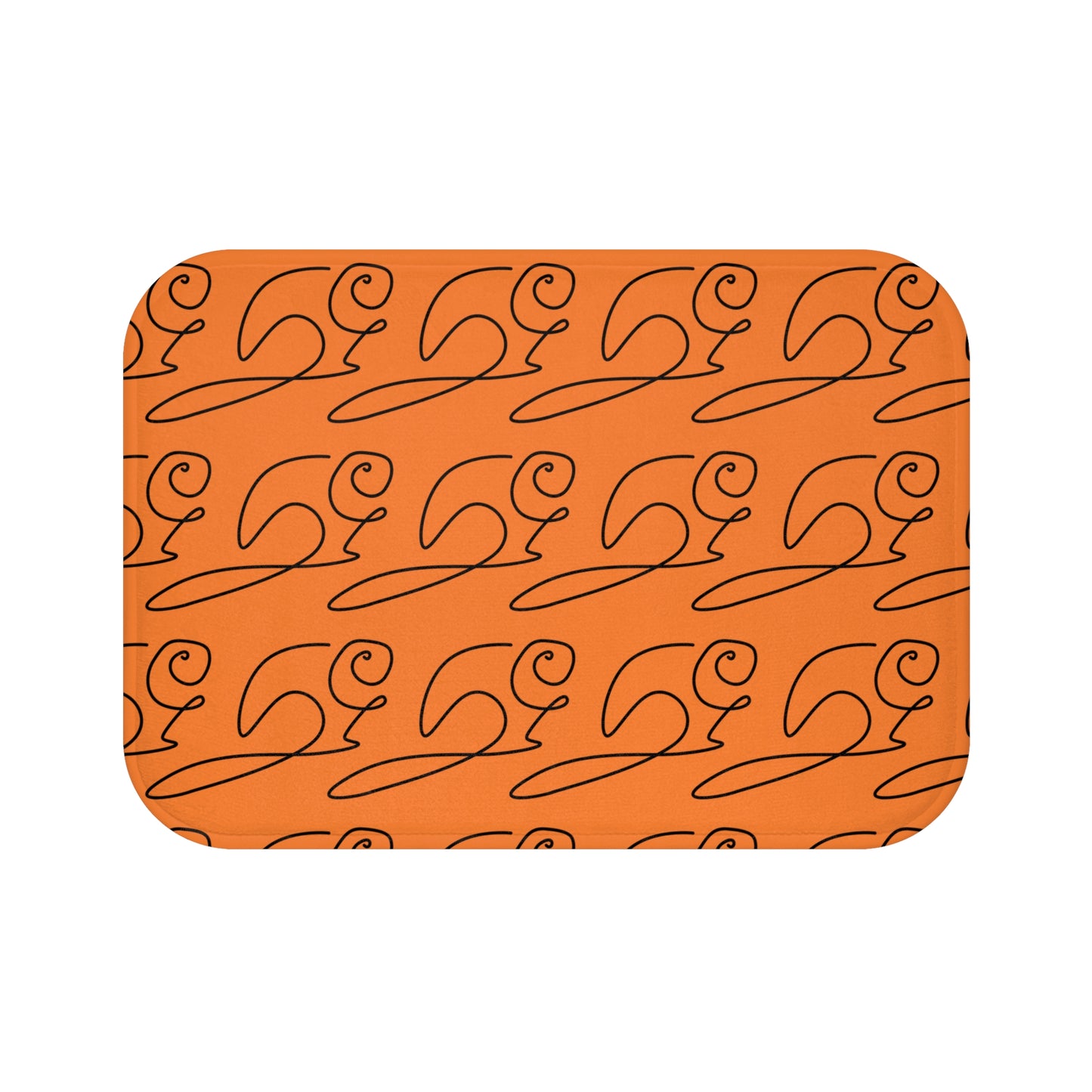 Stylish Abstract Orange Bath Mat, Perfect for Home Decor, Bathroom, Housewarming Gift, Modern Aesthetic, Eco-Friendly