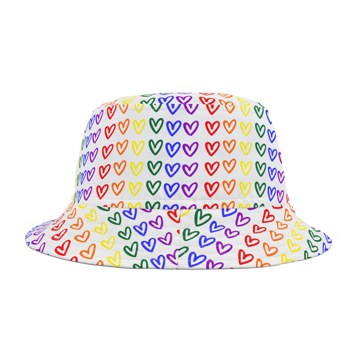 Rainbow Hearts Pride Bucket Hat LGBTQ Pride Rainbow Hearts Hat Bucket Pride Bucket Hat Hearts Rainbow Lesbian Pride Bucket Hat Rainbow Hearts Gay Pride Bucket Hat