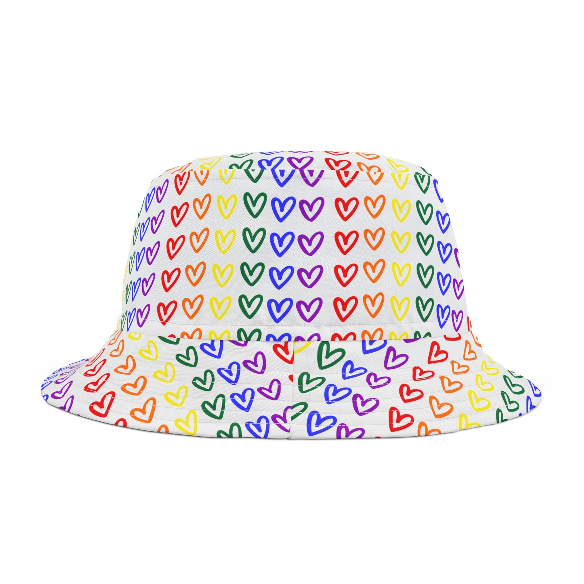 Rainbow Hearts Pride Bucket Hat LGBTQ Pride Rainbow Hearts Hat Bucket Pride Bucket Hat Hearts Rainbow Lesbian Pride Bucket Hat Rainbow Hearts Gay Pride Bucket Hat