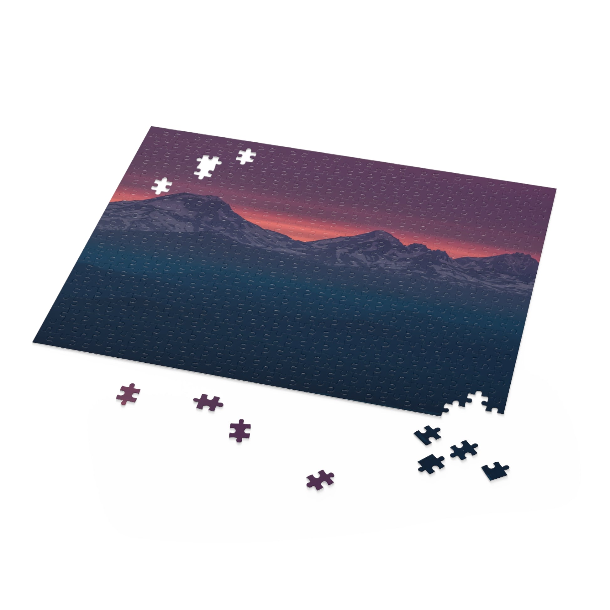 Three Sisters Mountains Oregon Puzzle (120, 252, 500-Piece), PNW Three Sisters Mountains Puzzle, Sunset Cascade Mountains Puzzle Bend Oregon