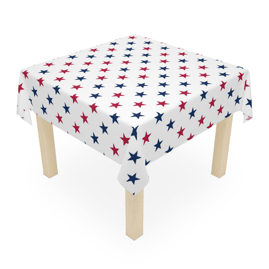 4th of July tablecloth red white and blue stars celebrate fourth america party home decor