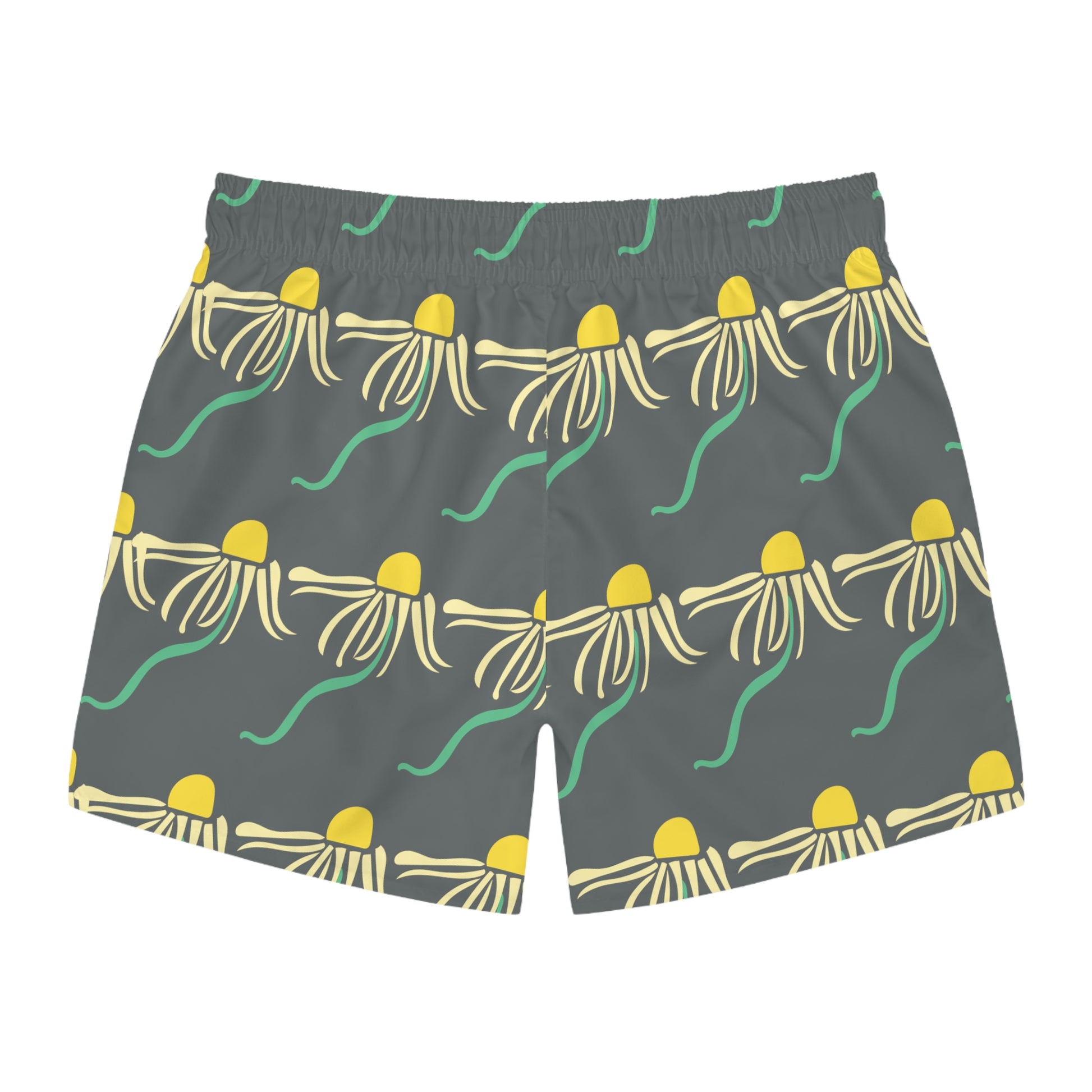 Groovy Daisy Men's Swim Trunks Gray Men's Swim Apparel Dizzy Daisy Boho Daisies Floral Swim Trunks Summer Pool Party Mens Floral Swim Trunks