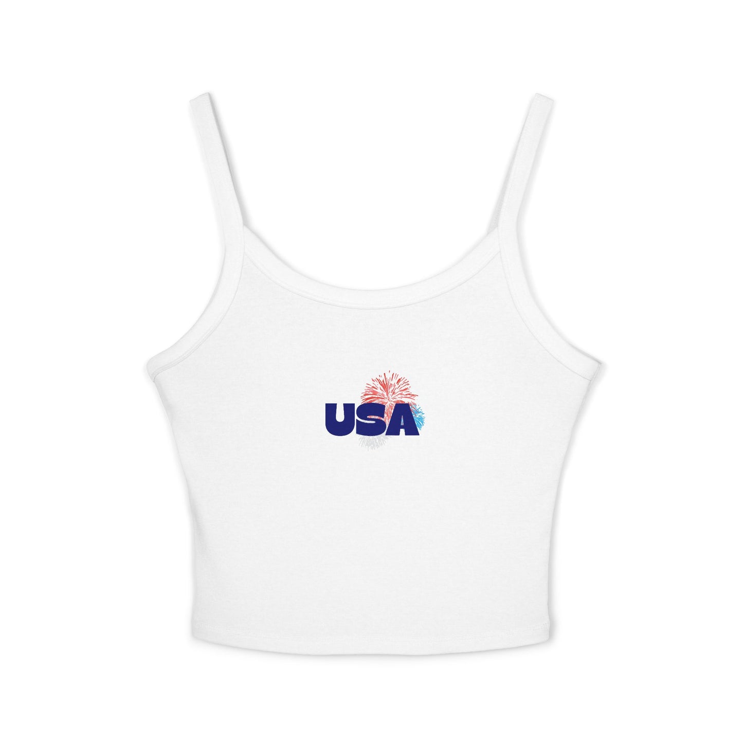 USA Fourth of July Spaghetti Strap Tank Top - Perfect for Summer Celebrations