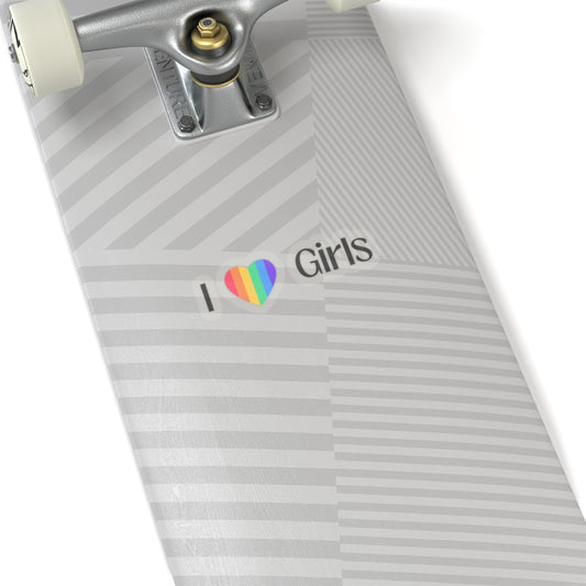 I love girls lesbian pride stickers LGBTQ Pride Stickers I love Girls pride stickers Rainbow heart I love heart girls stickers LGBTQ Pride Month Stickers