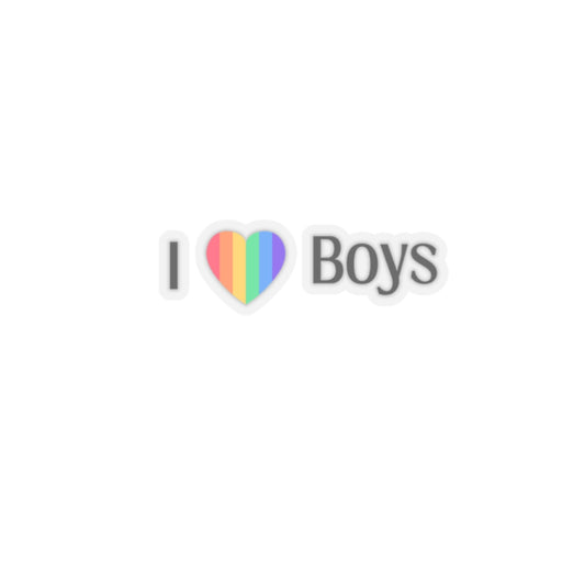 I love boys pride sticker LGBTQ Pride Rainbow Heart stickers