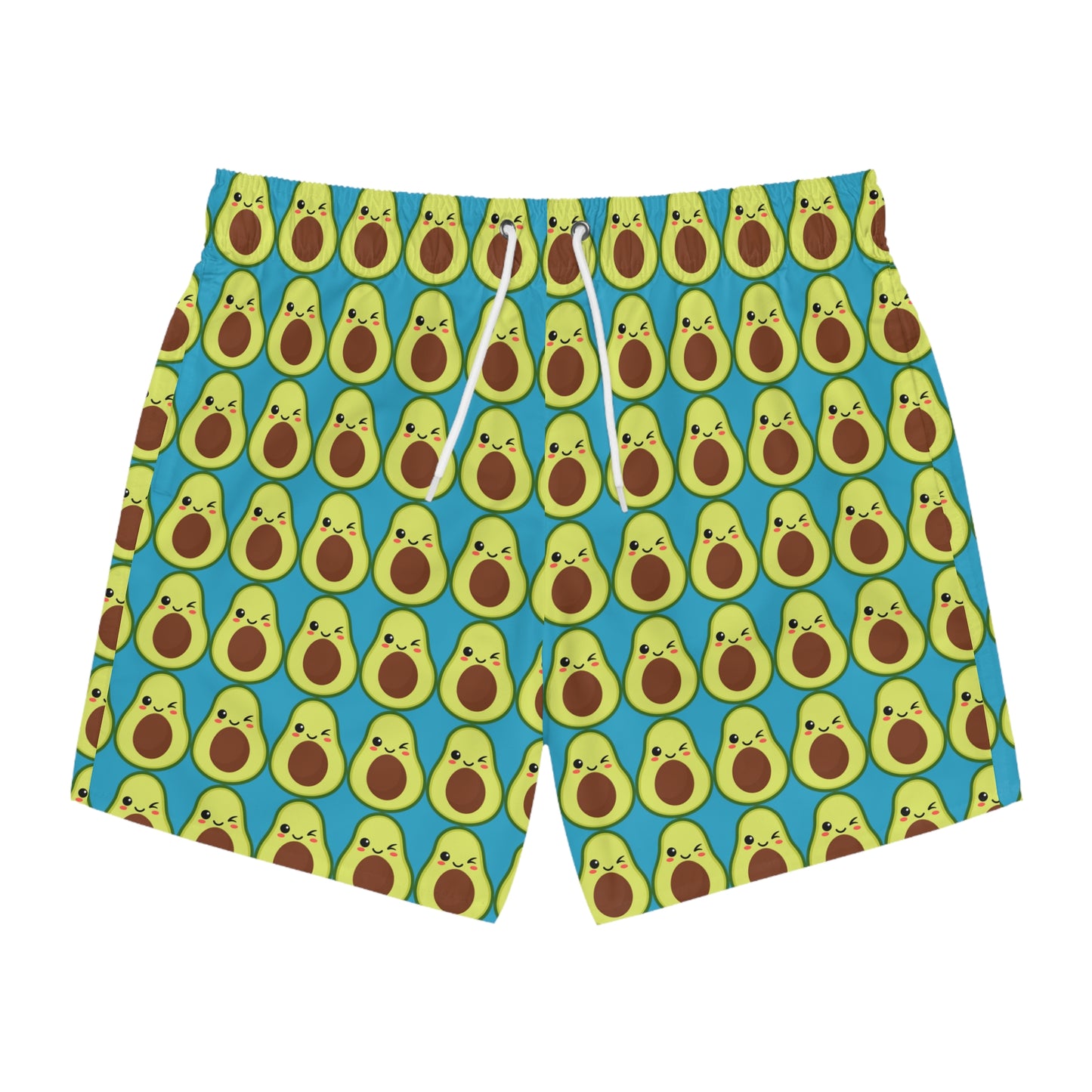 Teal avocado Swim Trunks Summer Fruity Men's Swim Apparel Trunks Swim Avocado Swim Gear Fun Summer swim trunks fruity n fun swim trunks
