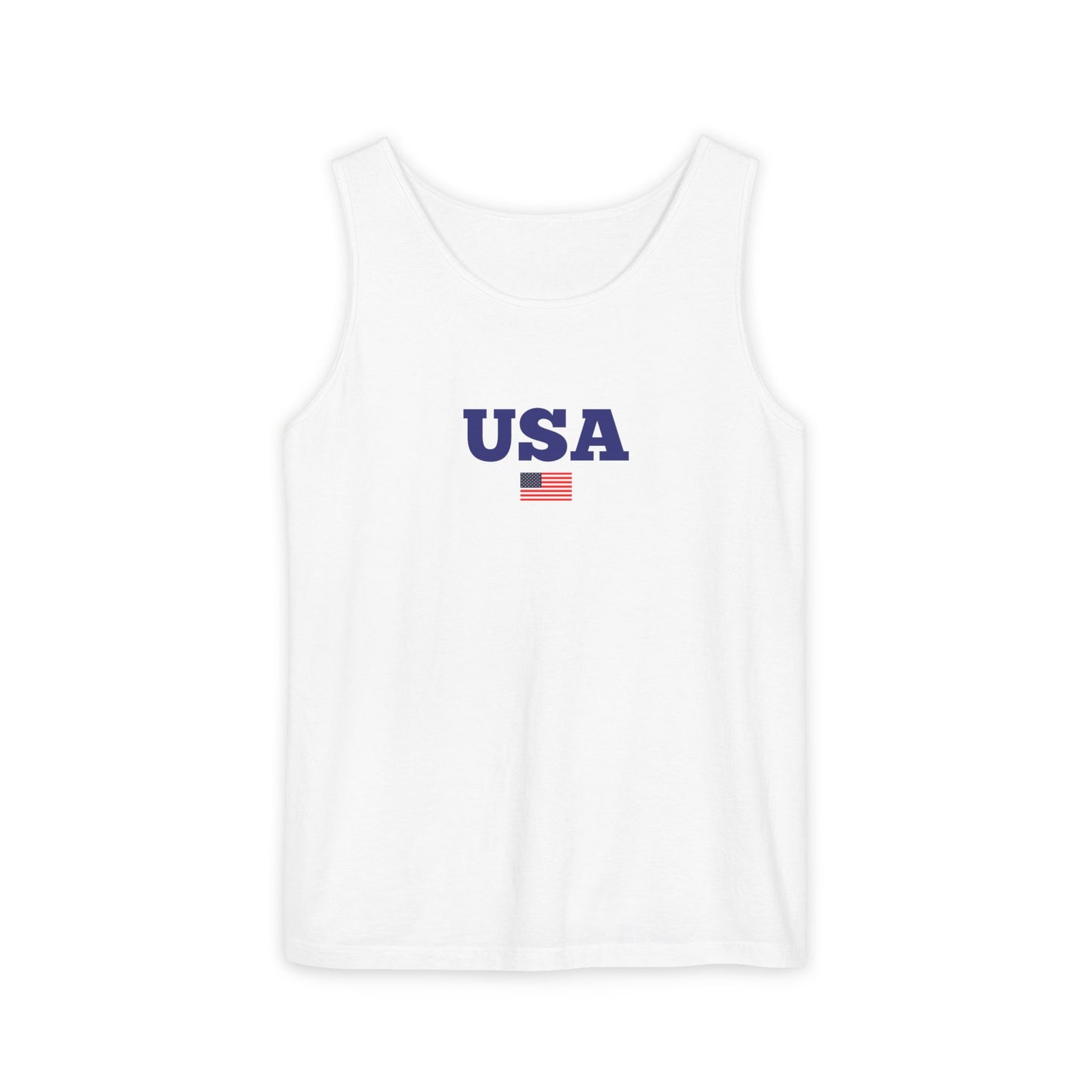 USA Garment-Dyed Unisex Tank Top - Perfect for Summer Celebrations Fourth of July