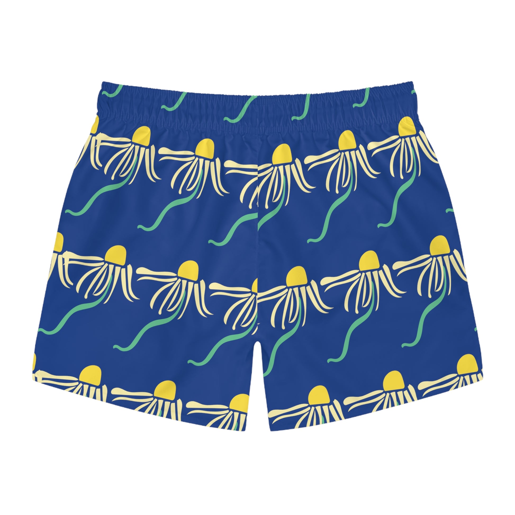 Blue White Daisy Swim Trunks Psychedelic Daisies Blue Swim Trunks Funky Men's Swim Apparel Floral Boho Swim Trunks Men