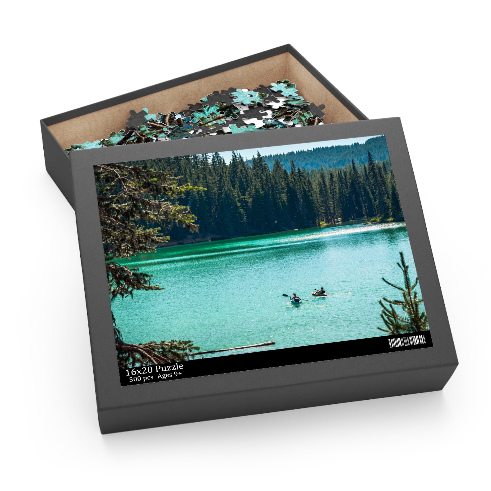 Mountain Lake Puzzle Pacific Northwest Alpine Lake Puzzle Cascade Lakes Kayak Puzzle PNW Gifts and Puzzles Oregon Mountain Puzzle PNW Gifts