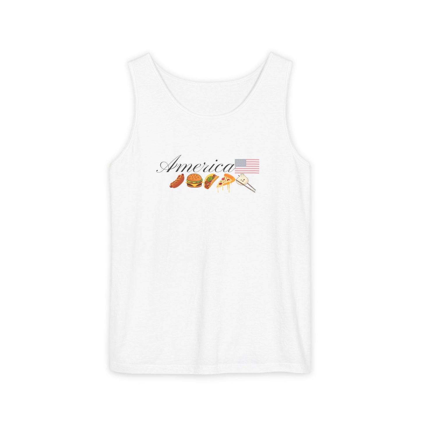 American foodie unisex tanktop celebrate all americans fourth of july