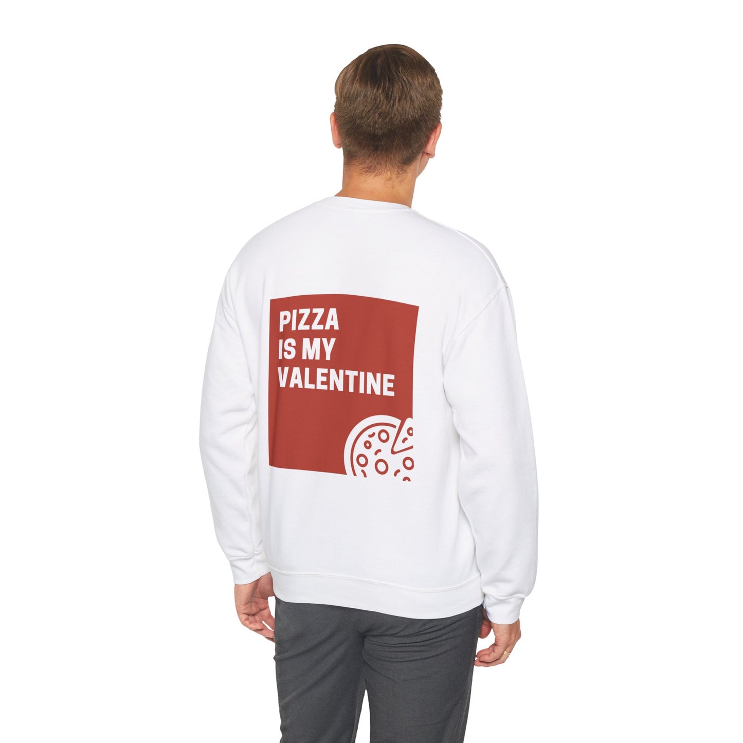 Pizza is my valentine crewneck sweatshirt cute pizza v-day valentines day sweatshirt crewneck anti-valentines day pizza is my valentine day crewneck sweatshirt