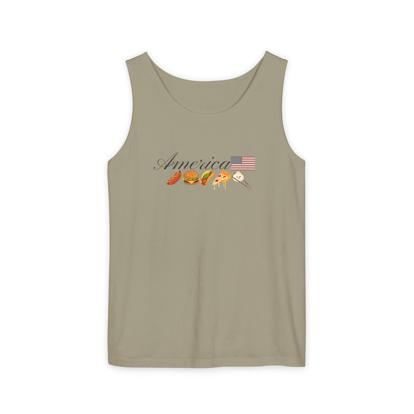 We're All Americans Foodie Fourth of July Tank Unisex