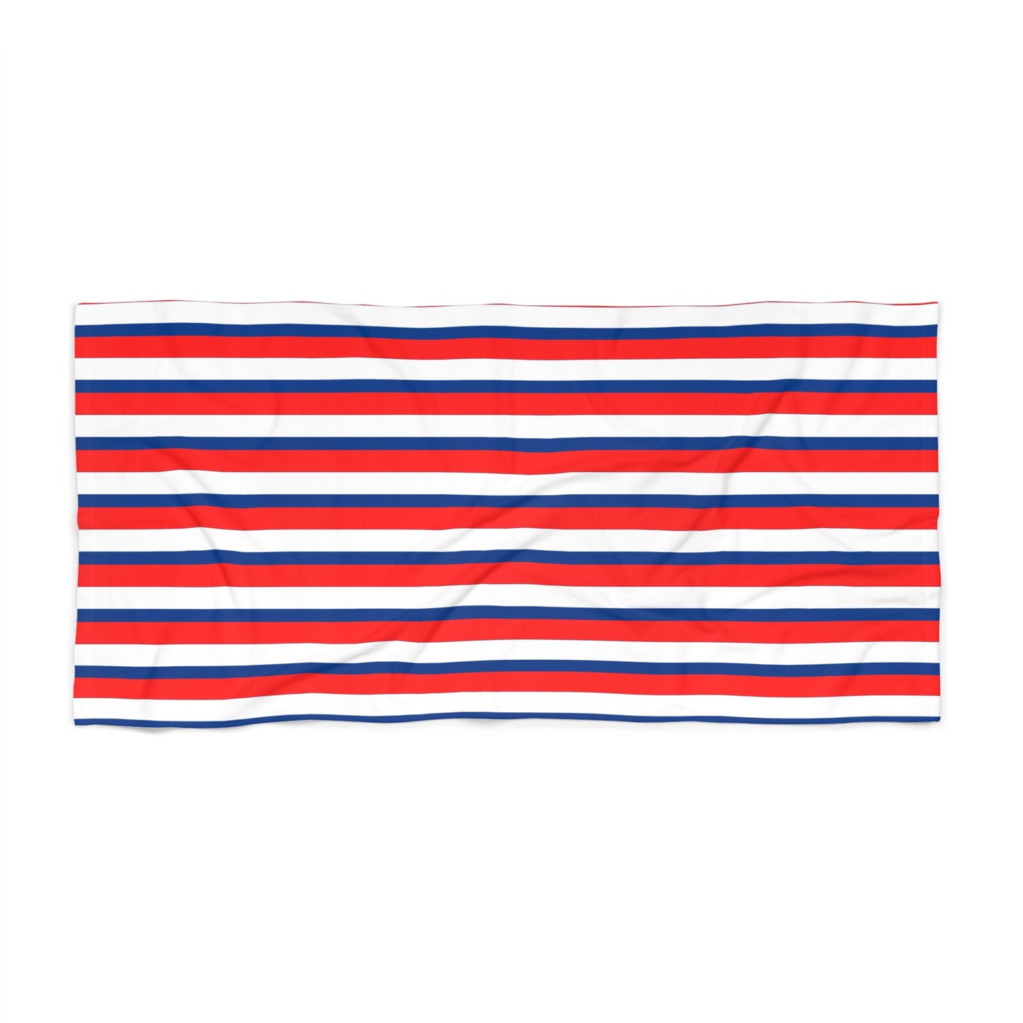 Red white and blue striped beach towel fourth of July American home decor