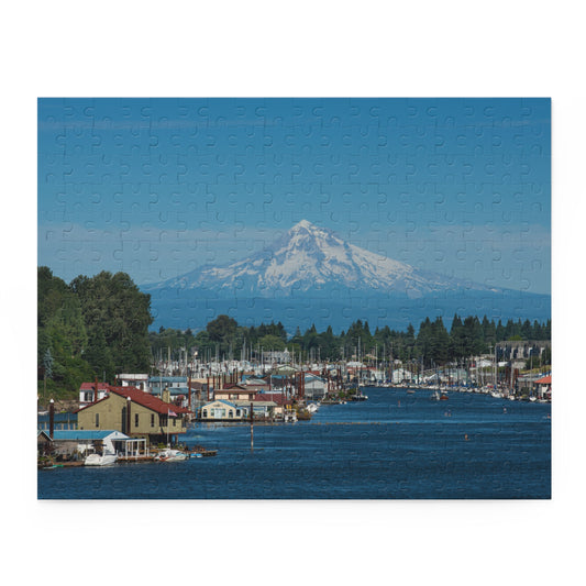Portland Oregon Hayden Island Mt Hood Puzzle (120, 252, 500-Piece), Portland Art Hayden Island Mt Hood Puzzle, Oregon Mt Hood Puzzle
