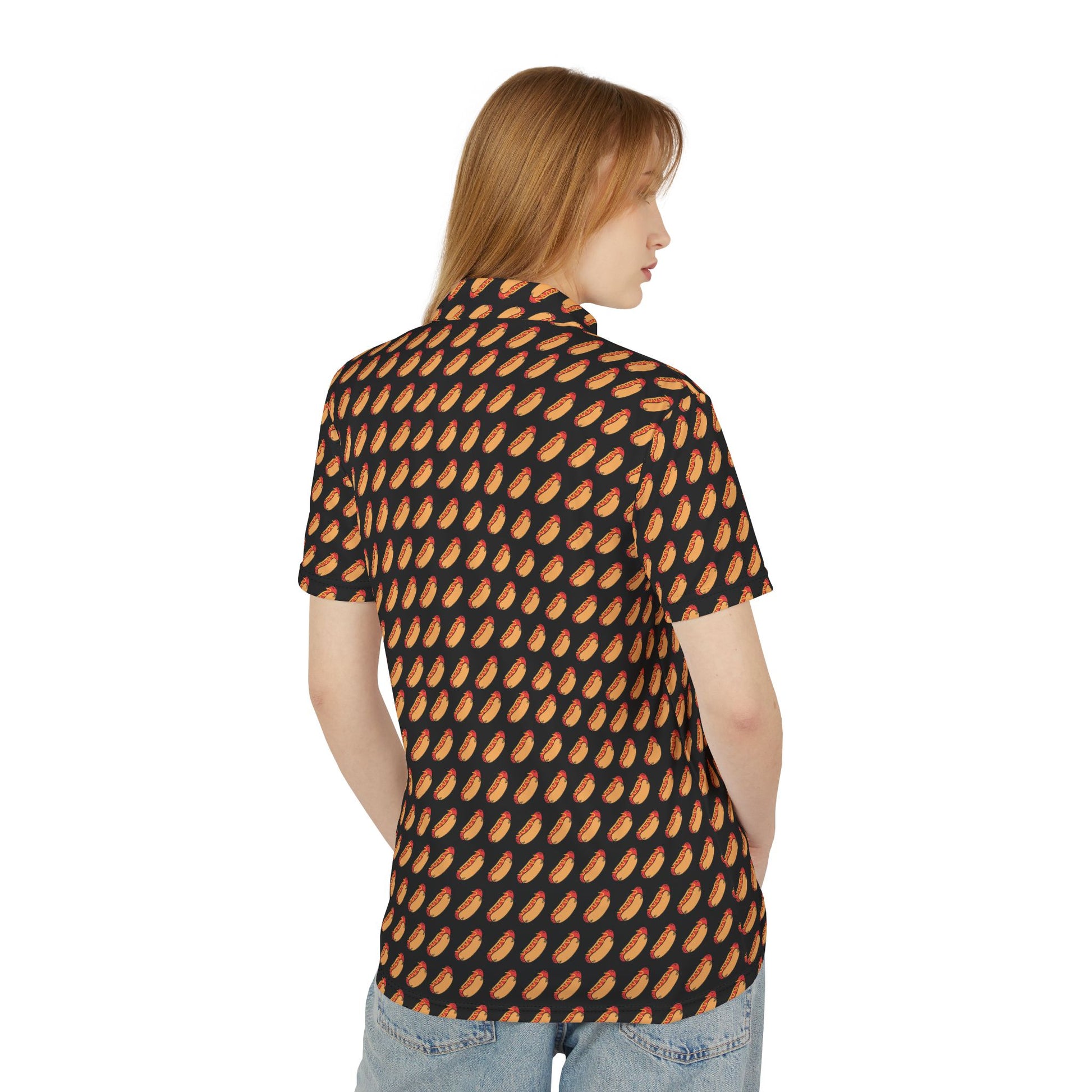 Fourth of july hot dog gofl polo 