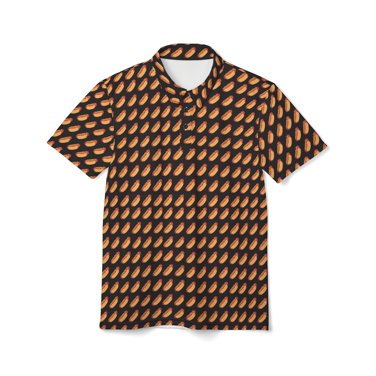 Hot dog golf polo fourth of july bbq apparel