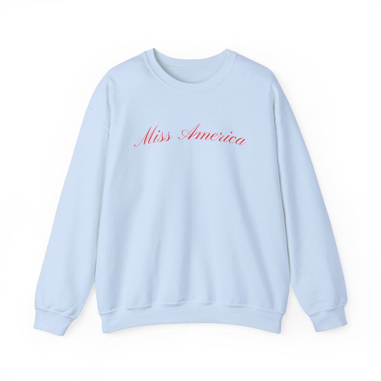 Miss America Crewneck Sweatshirt Light Blue Fourth of July Sweatshirt Cute