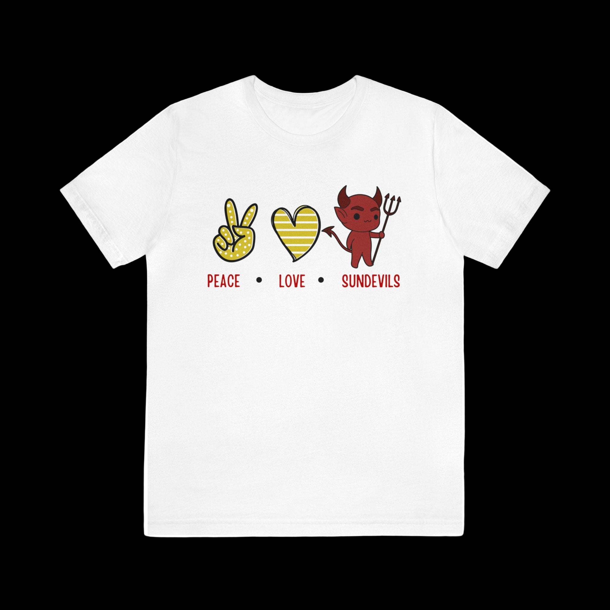 Cute peace love sundevils college football t-shirt