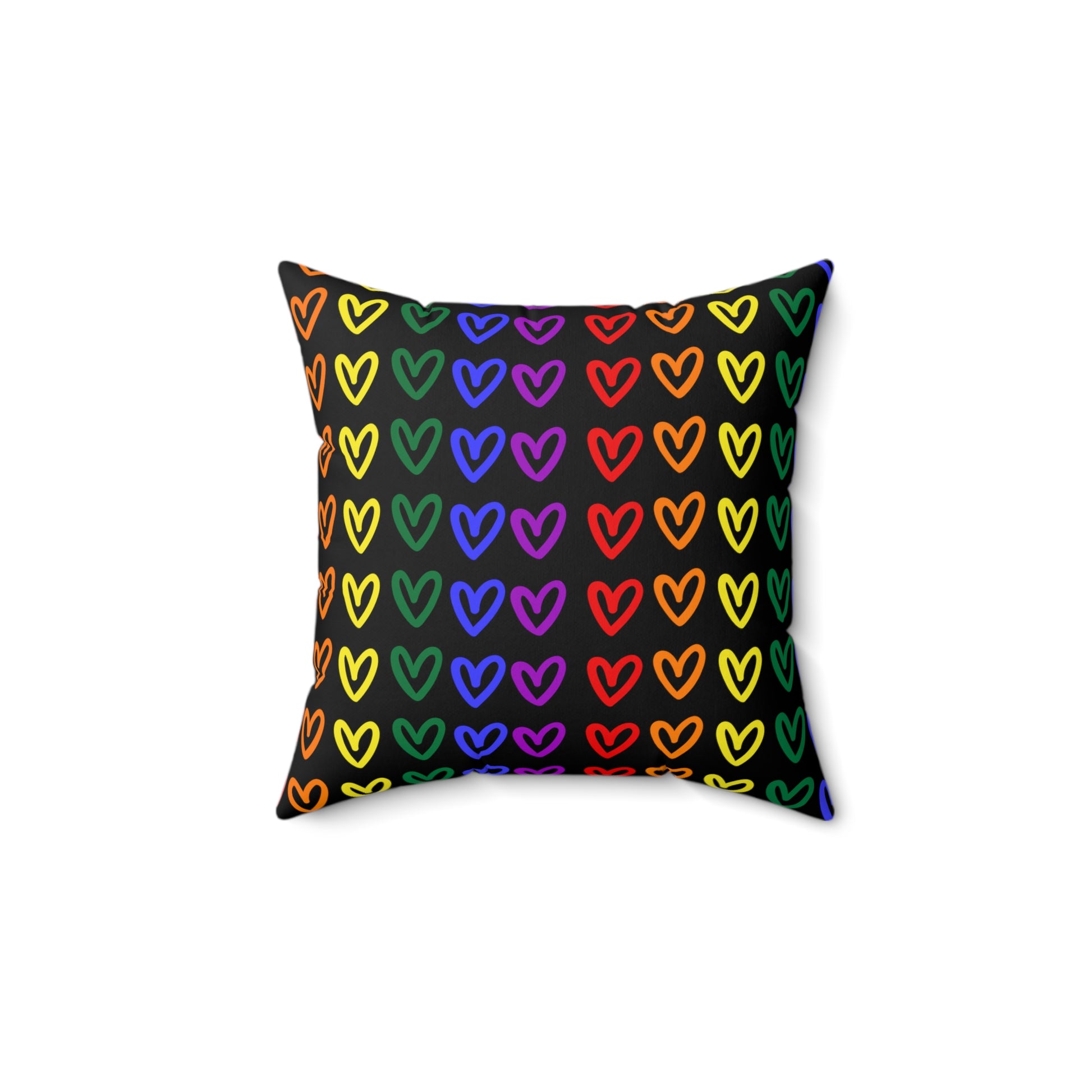 Small Rainbow Hearts Pride Throw Pillow Gay Pride Home Decor Rainbow Hearts Pillow Home Decor LGBTQ Pride Hearts Pillow Love Rainbow Hearts Pillow