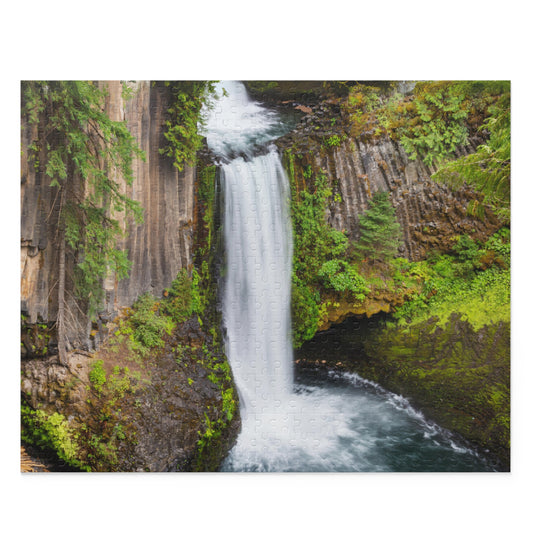 Tokatee falls Oregon PNW Puzzle 120, 252, 500-Piece, Pacific Northwest Waterfalls Puzzle, Tokatee Falls Oregon Puzzle Umpqua River