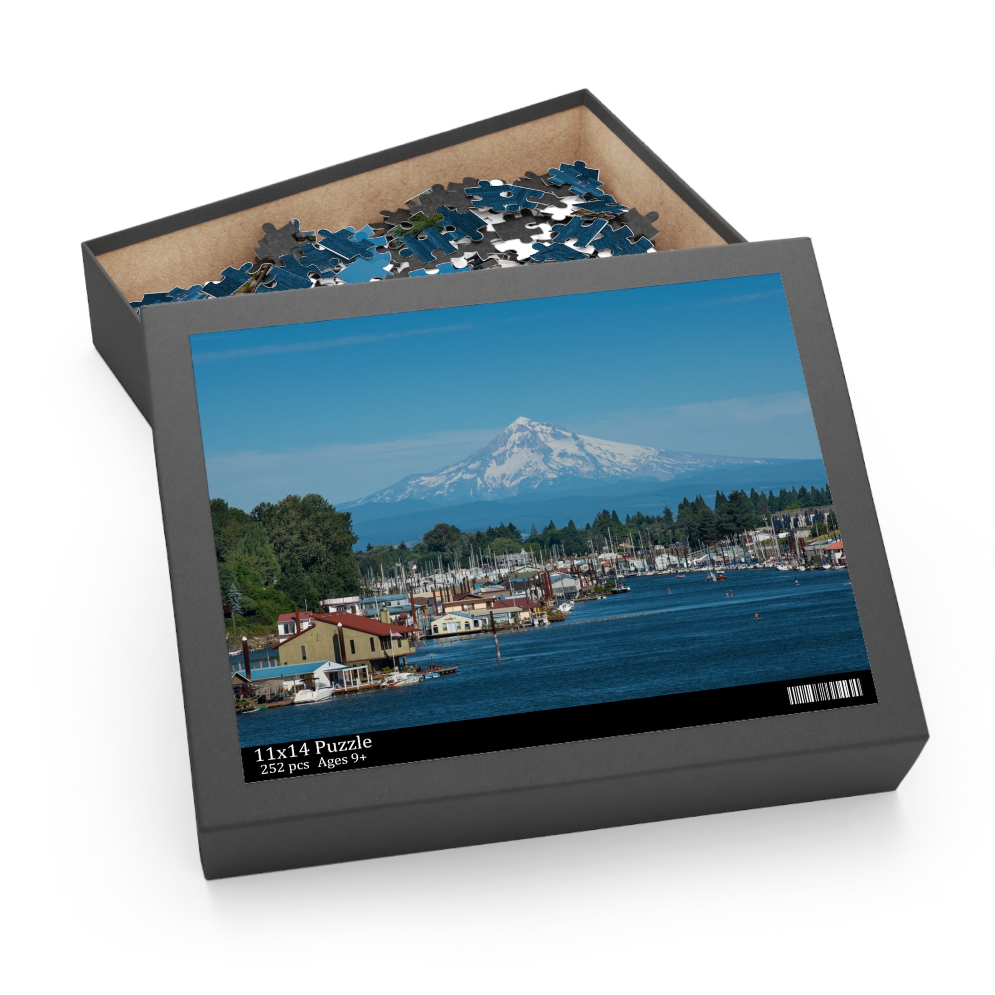 Portland Oregon Hayden Island Mt Hood Puzzle (120, 252, 500-Piece), Portland Art Hayden Island Mt Hood Puzzle, Oregon Mt Hood Puzzle