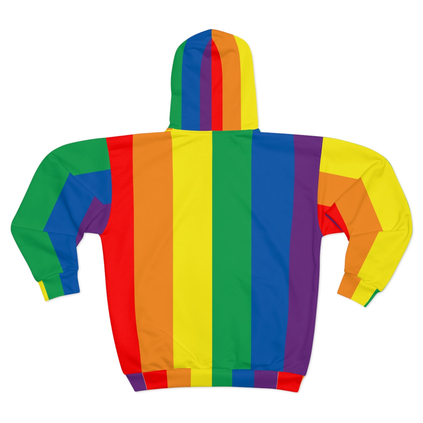 Rainbow Unisex Zip Hoodie LGBTQ Rainbow Pride Hoodie Gay Pride Hoodie Rainbow Sweatshirt Zip up Rainbow Hoodie LGBTQ Pride Sweatshirt Hoodie back 