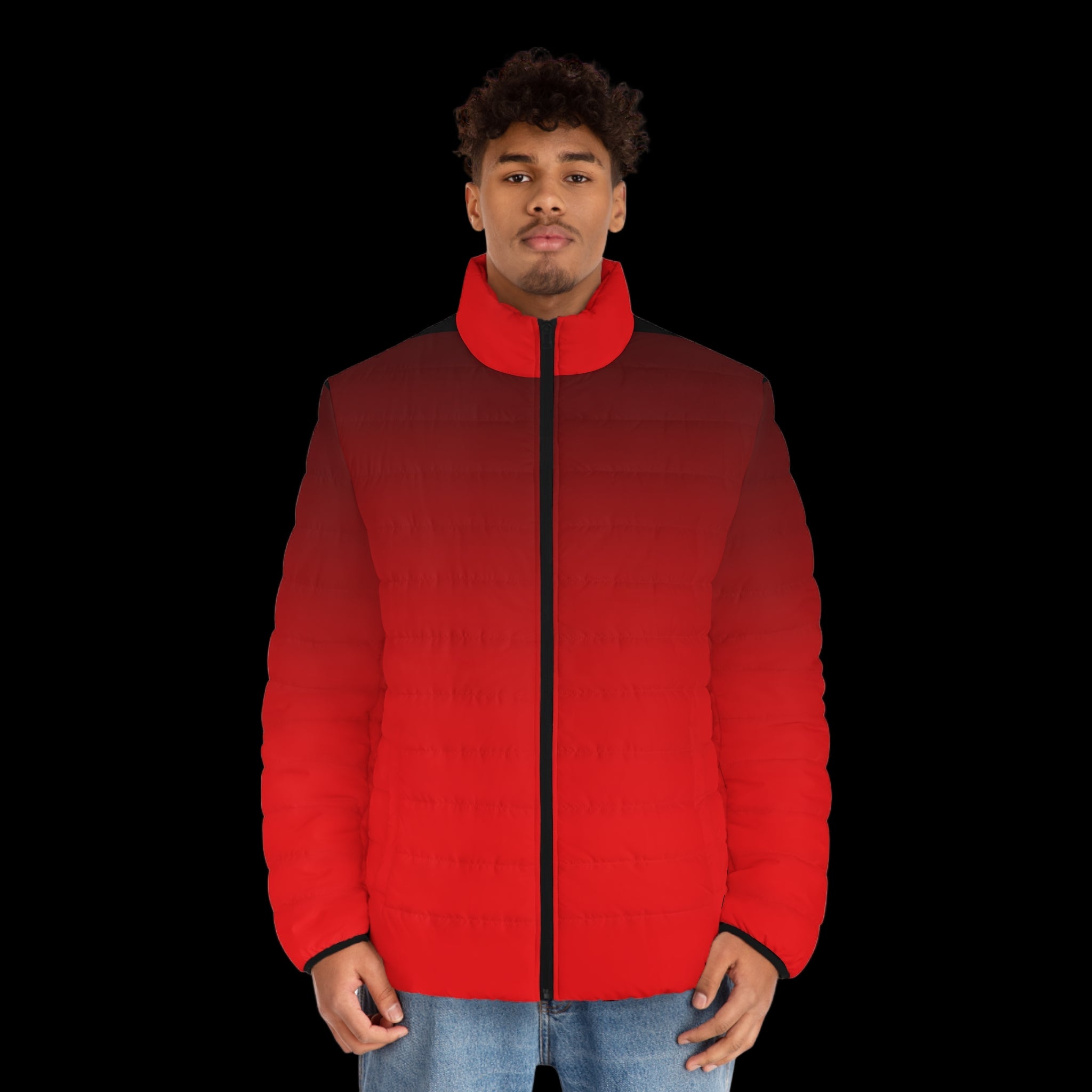 Utah Utes Red Gradient Puffer Jacket Utah Football Puffer Jacket Winter Apparel Utah Utes Football Warm Jacket Gradient Puffer Red