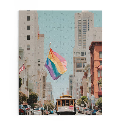Rainbow Flag Puzzle SF California LGBTQ Home Decor